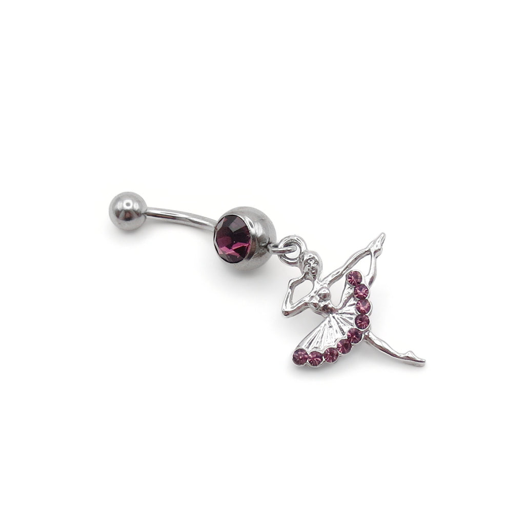 Ballet Girl Belly Button Rings-Belly Rings-3-Glitters