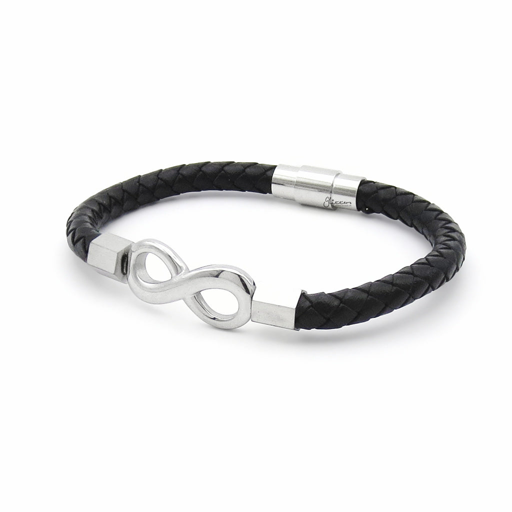 Infinity Pattern Single-Band Leather Bracelet-Leather Bracelets-3-Glitters