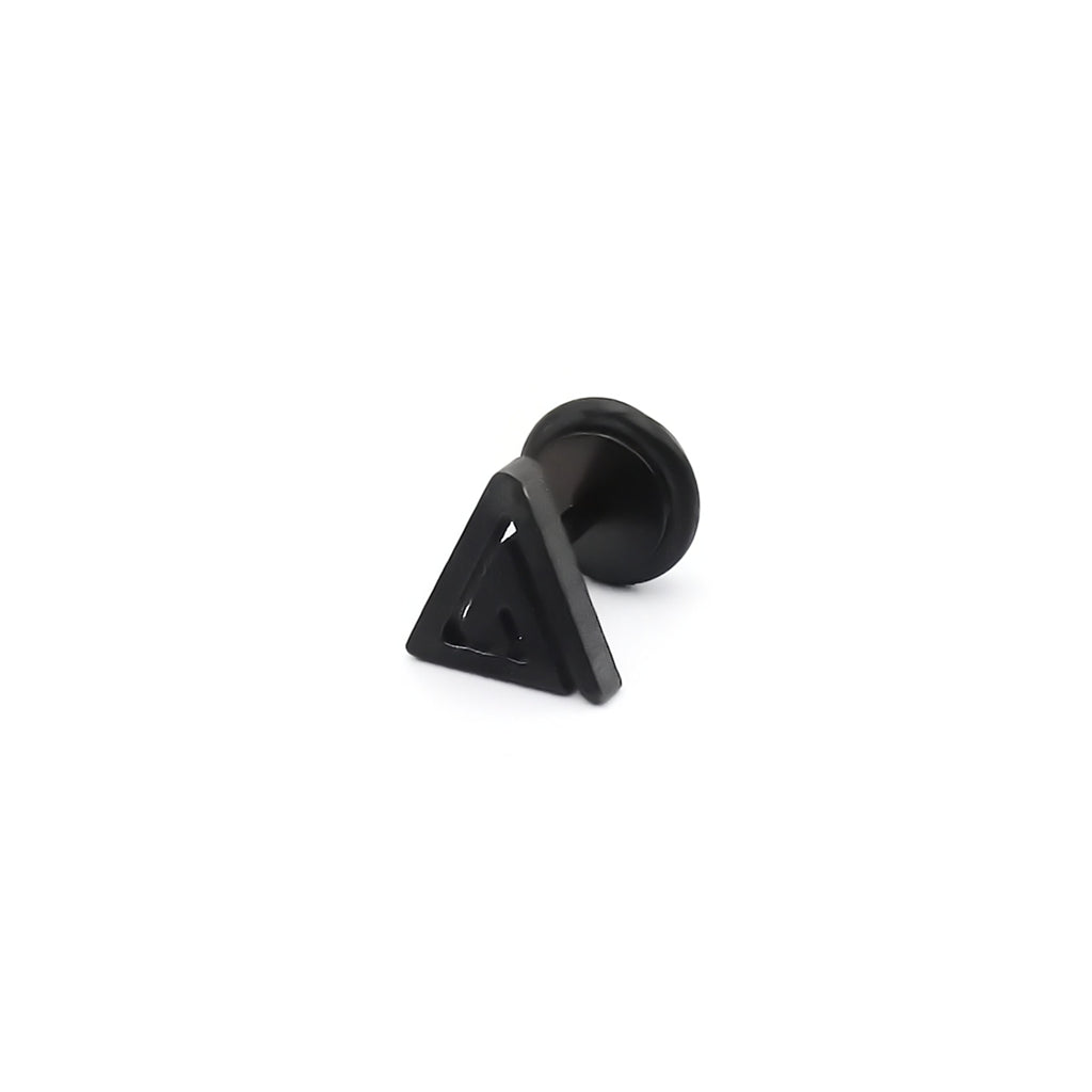 Stainless Steel Geometric Triangle Fake Plug Earring