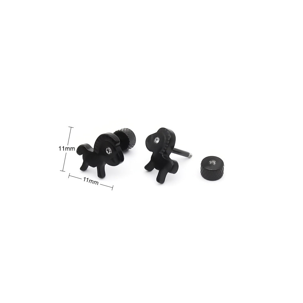 Stainless Steel Horse Fake Plug Earring