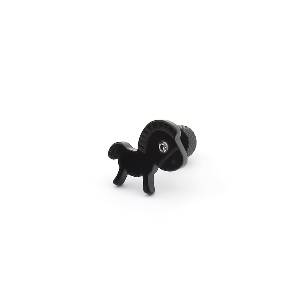 Stainless Steel Horse Fake Plug Earring