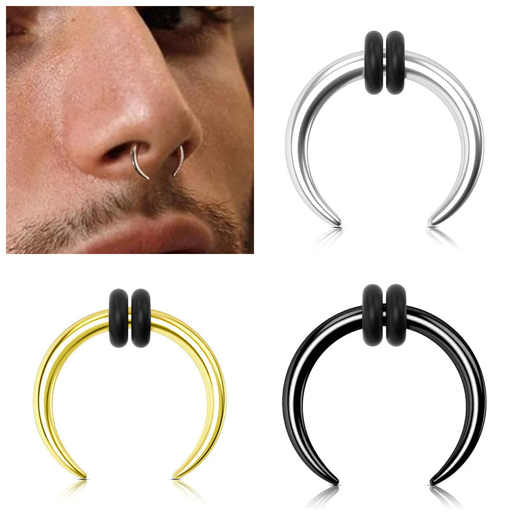 316L Surgical Steel Septum Pincher Ring - 16GA-Nose Rings-4-Glitters