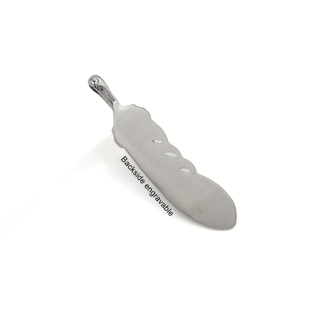 Stainless Steel Claw and Feather Pendant-Pendants-3-Glitters