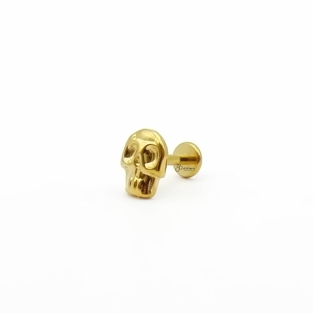 Skull Titanium Flat Back Stud Earring
