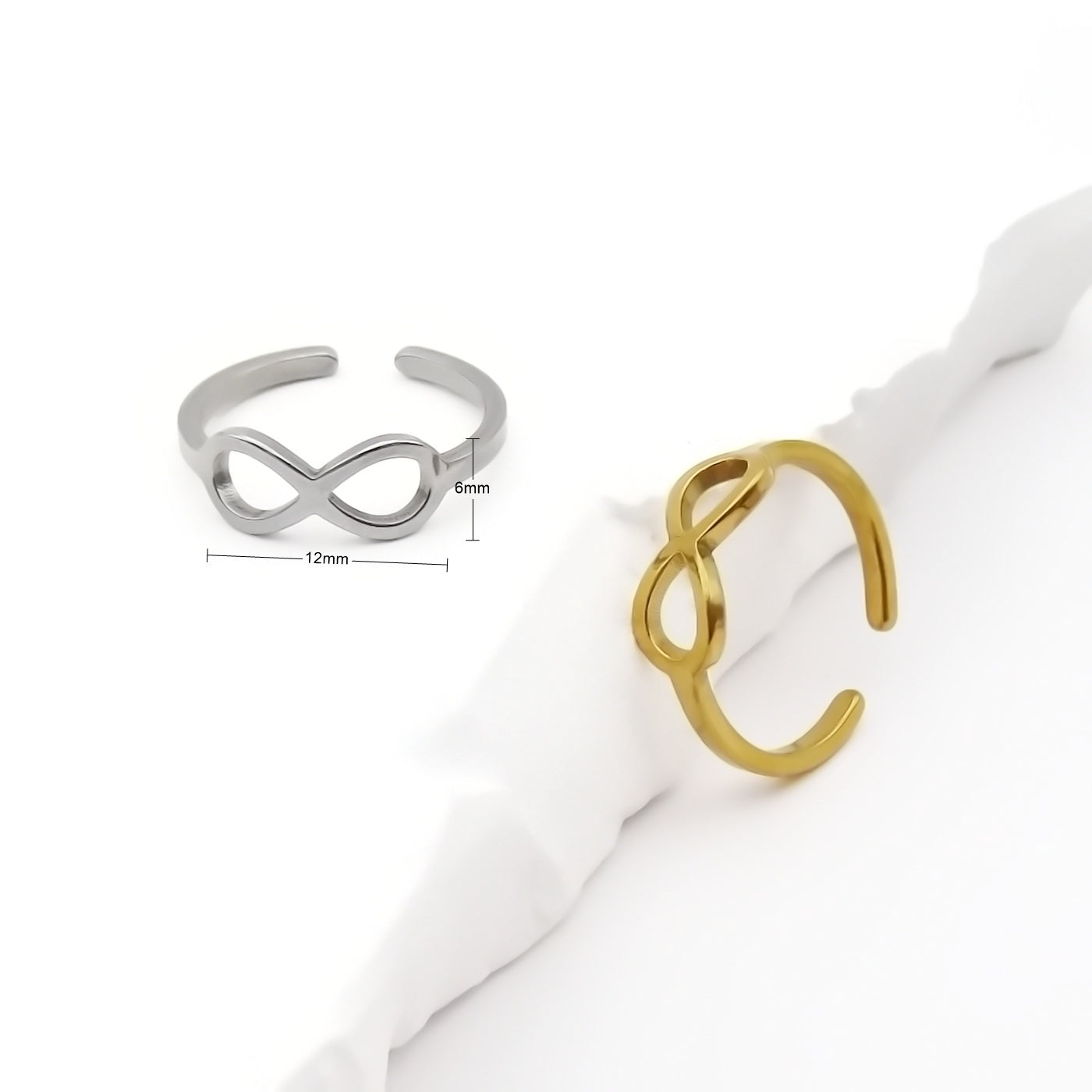 Stainless Steel Infinity Pattern Band Toe Ring-Toe Ring-2-Glitters