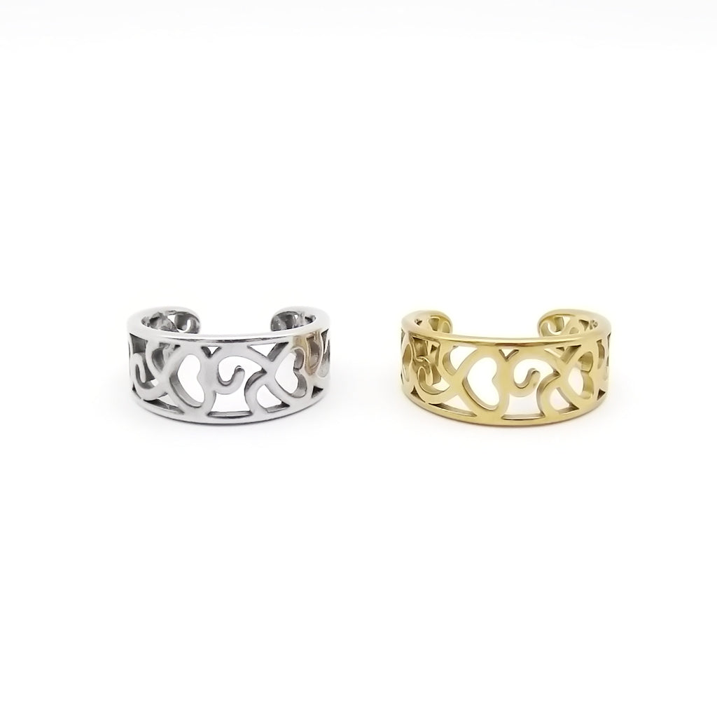 Stainless Steel Hollow Filigree Band Toe Ring-Toe Ring-1-Glitters