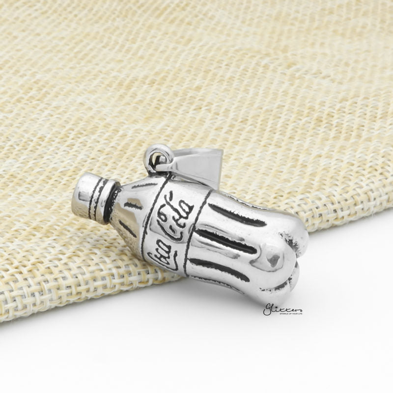 Stainless Steel Coca Cola Bottle Pendant-Jewellery, Men's Jewellery, Men's Necklace, Necklaces, Pendants, Stainless Steel, Stainless Steel Pendant-SP0280-3_1-Glitters