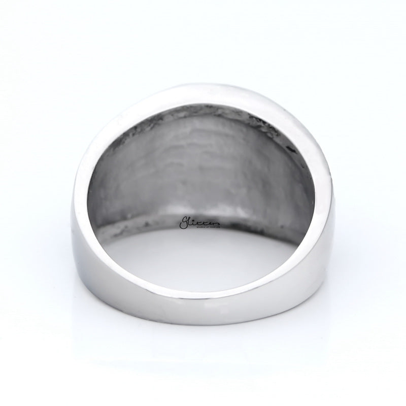 Gold Claws on Black Circle Two Tone Stainless Steel Men's Ring-Jewellery, Men's Jewellery, Men's Rings, Rings, Stainless Steel, Stainless Steel Rings-sr0272-2_1-Glitters