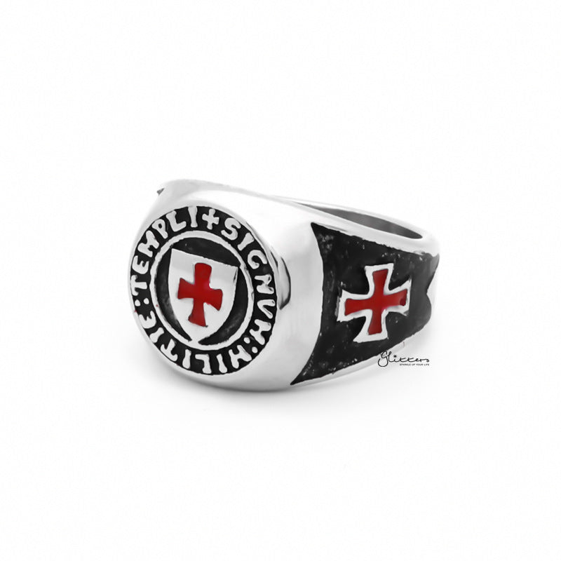 Stainless Steel Knights Templar Ring-Jewellery, Men's Jewellery, Men's Rings, Rings, Stainless Steel, Stainless Steel Rings-sr0303-2_1-Glitters