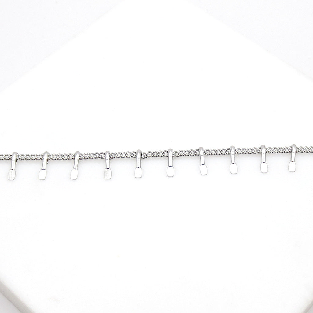 Stainless Steel Mini Paddle Charm Anklet