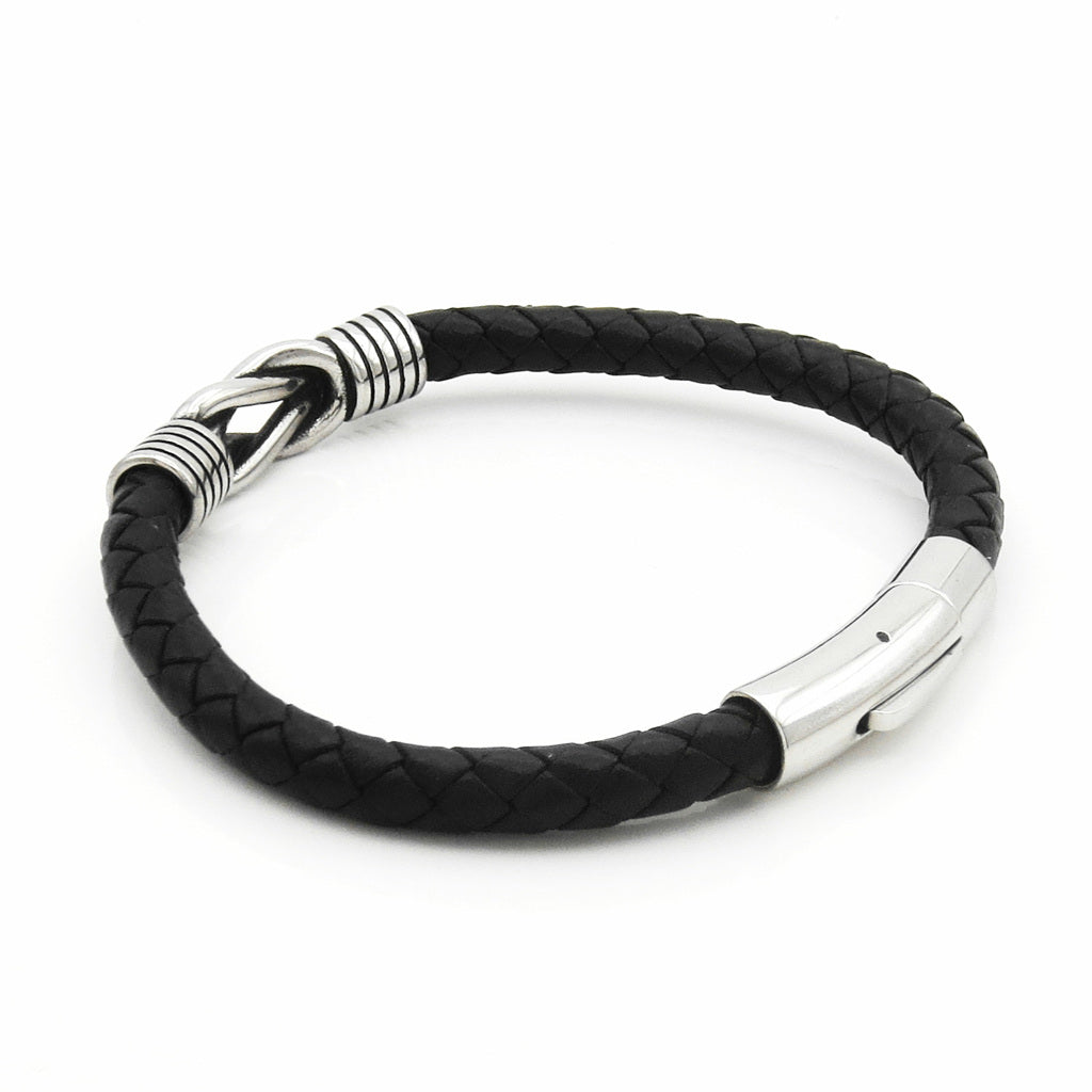 Love Knot Braided One Line Leather Bracelet-Leather Bracelets-2-Glitters