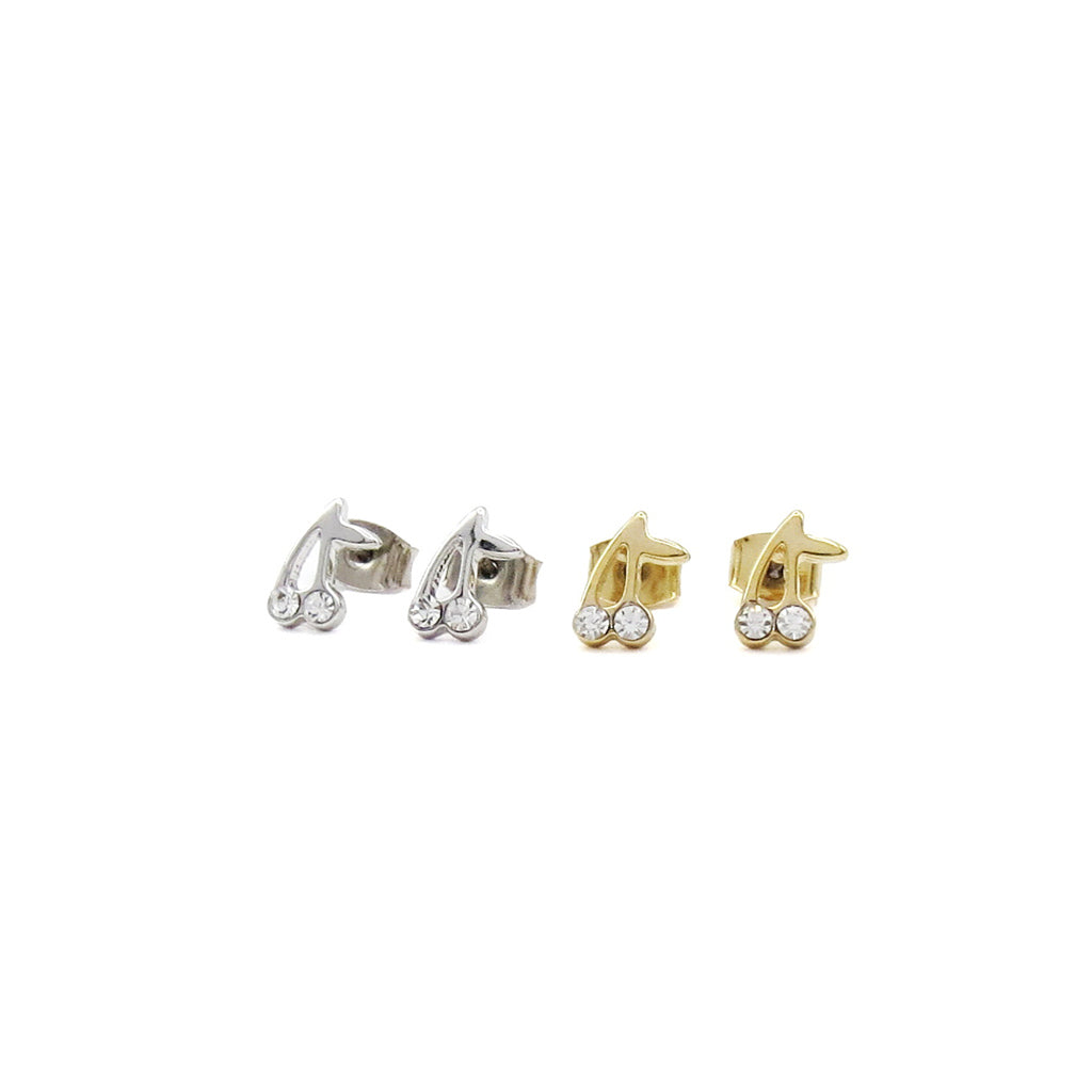 Crystal Cherry Stud Earrings