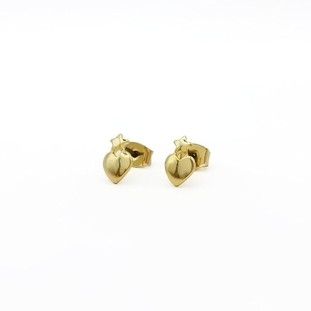 Star and Heart Stud Earrings