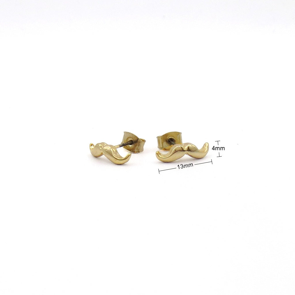Mustache Stud Earrings