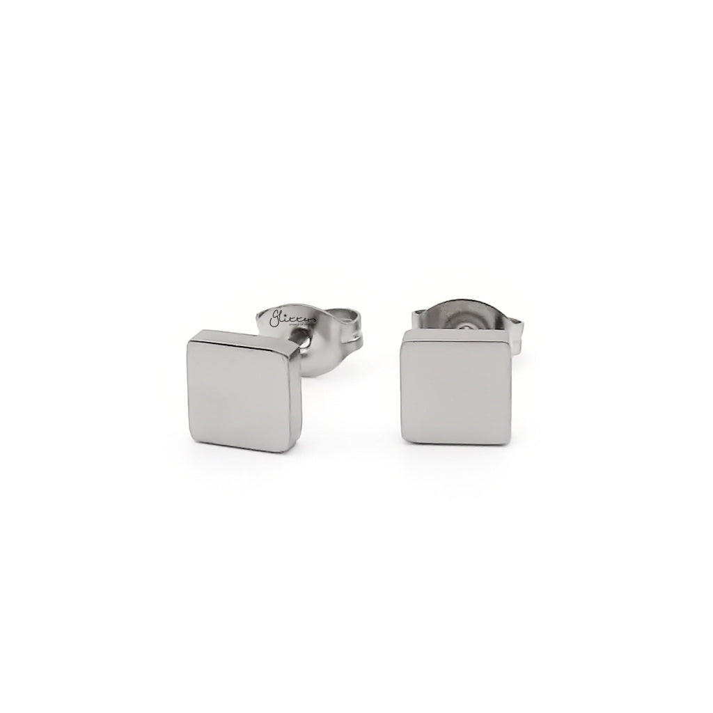 Stainless Steel Square Stud Earrings