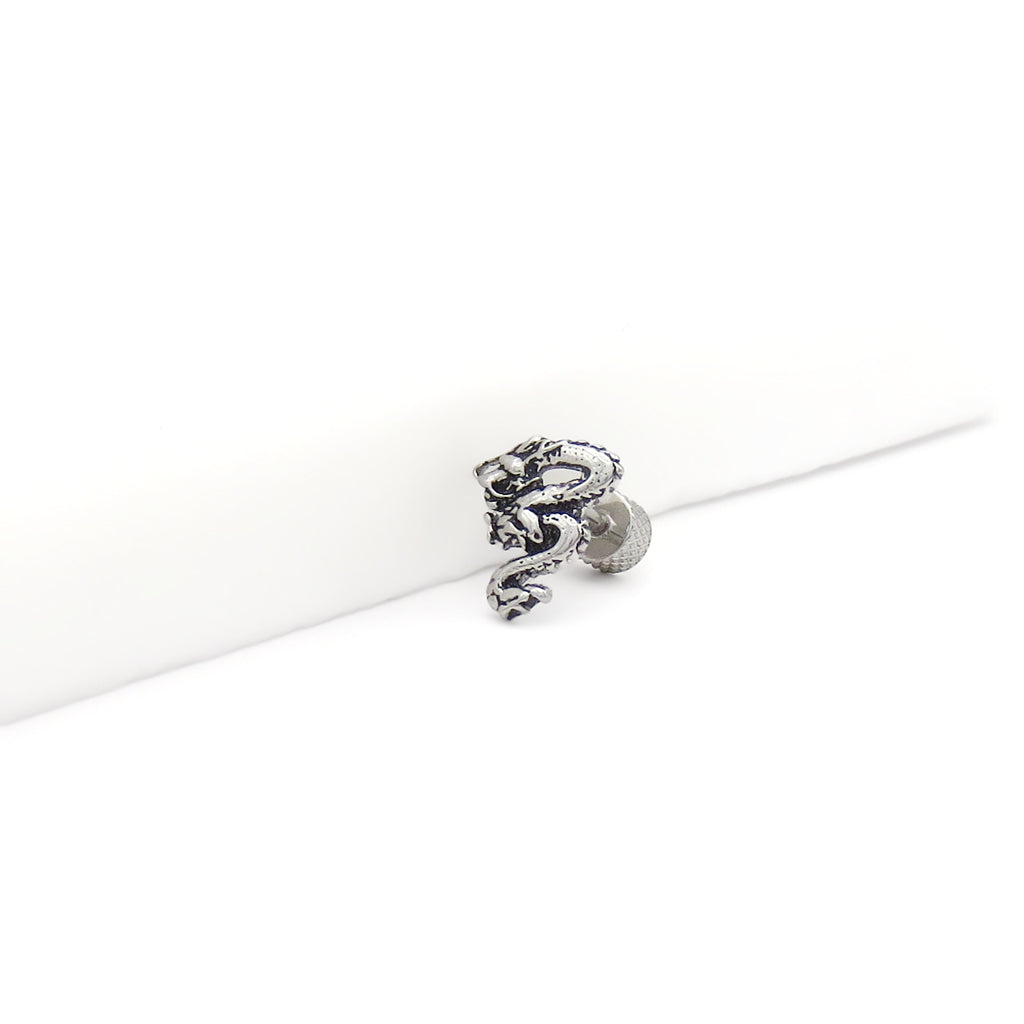 Stainless Steel Dragon Fake Plug Earring-Fake Plugs-1-Glitters