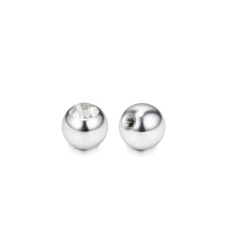 14GA 316L Surgical Stainless Steel Threaded Press Fit Gem 5mm Balls-Parts-2-Glitters