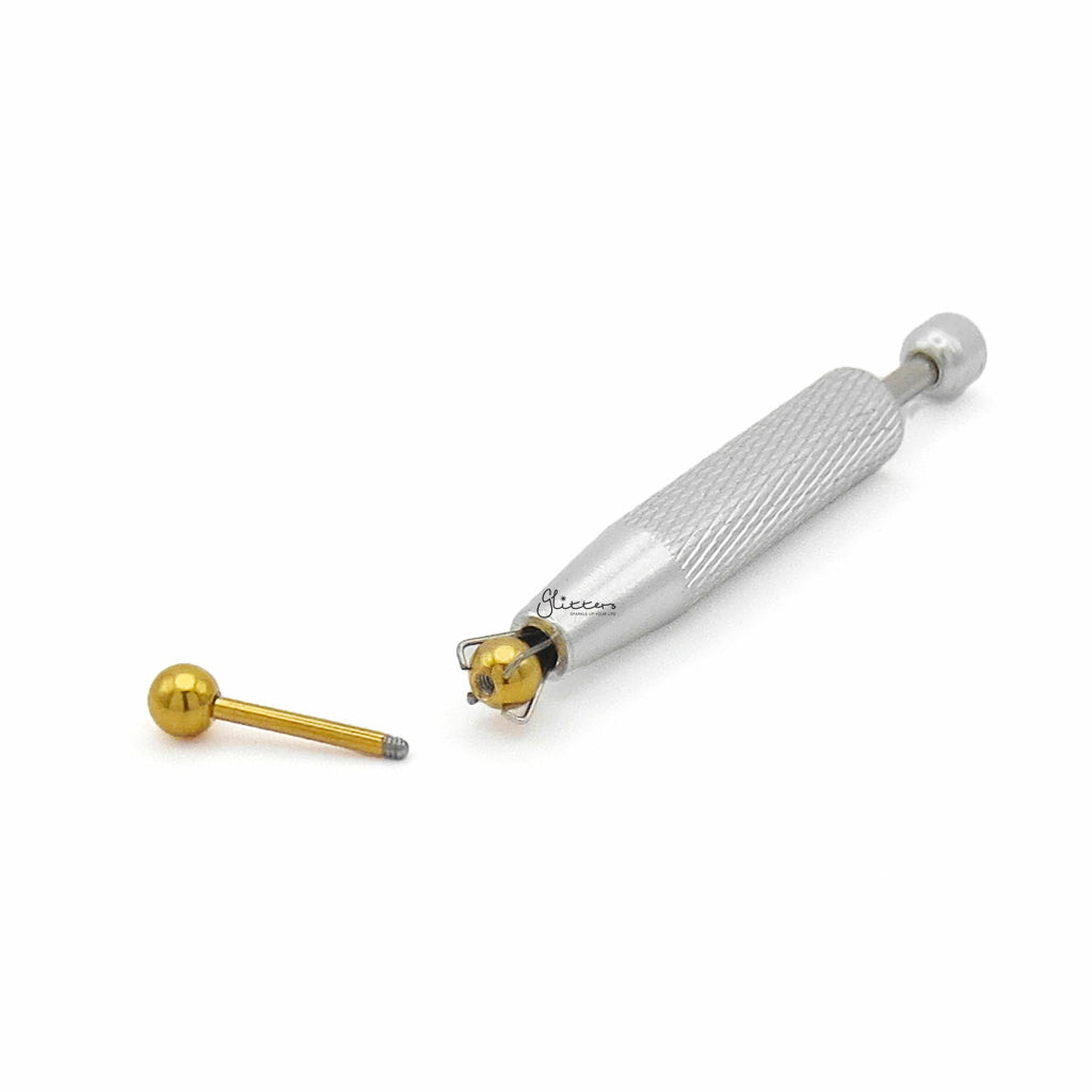 4-Prong Piercing Ball Grabber Tool | Threaded Jewellery Top Changer-Parts-6-Glitters