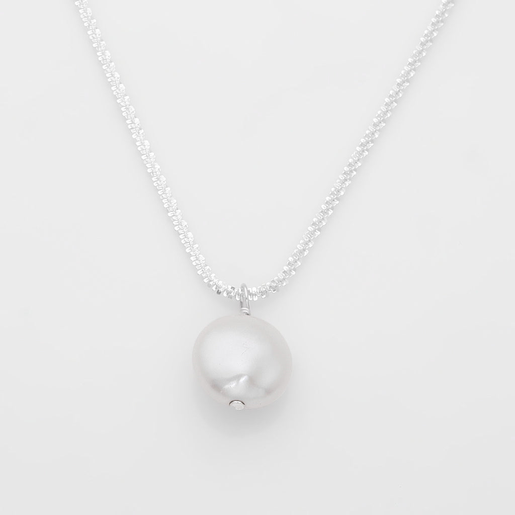 Sterling Silver Freshwater Pearl Necklace-Sterling Silver Necklaces-1-Glitters