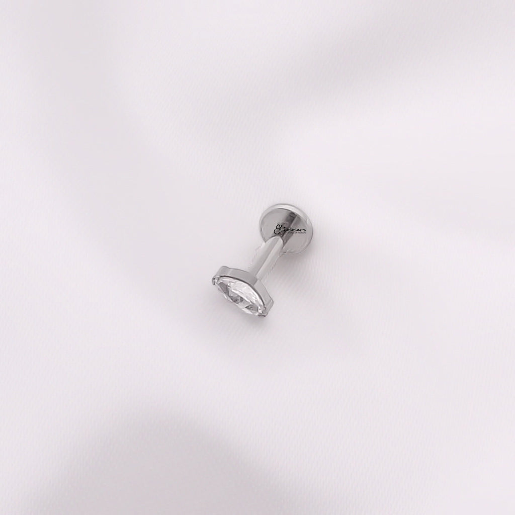 Marquis CZ Top Internally Threaded Flat Back Stud-Tragus | Cartilage | Daith | Conch-3-Glitters