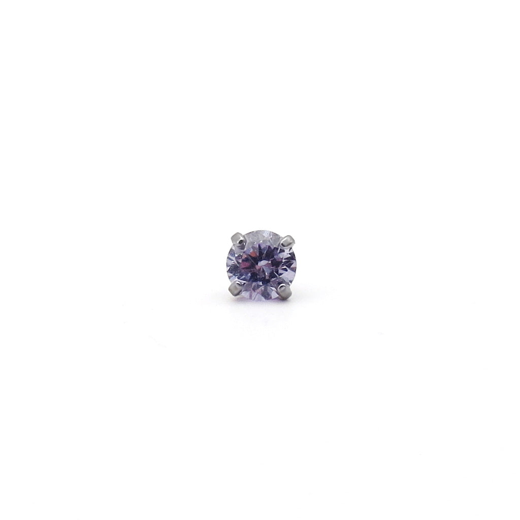 Titanium Internally Threaded Replacement CZ Top - Tanzanite