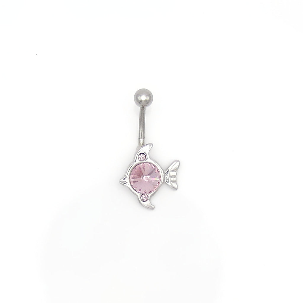 Crystal Fish Belly Button Rings-Belly Rings-3-Glitters