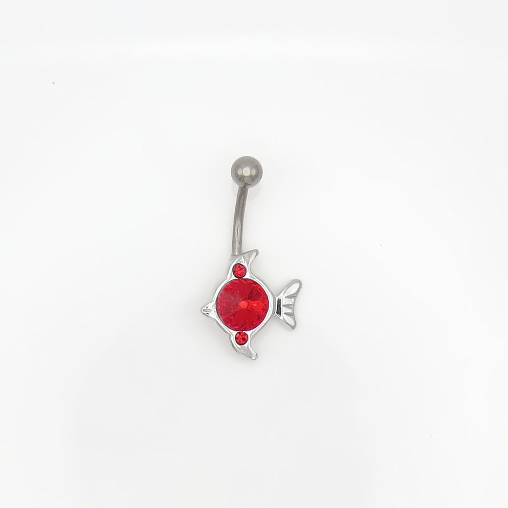 Crystal Fish Belly Button Rings-Belly Rings-5-Glitters