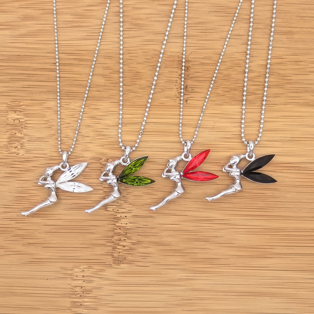 Crystal Fairy necklace-Stainless Steel Chains-2-Glitters