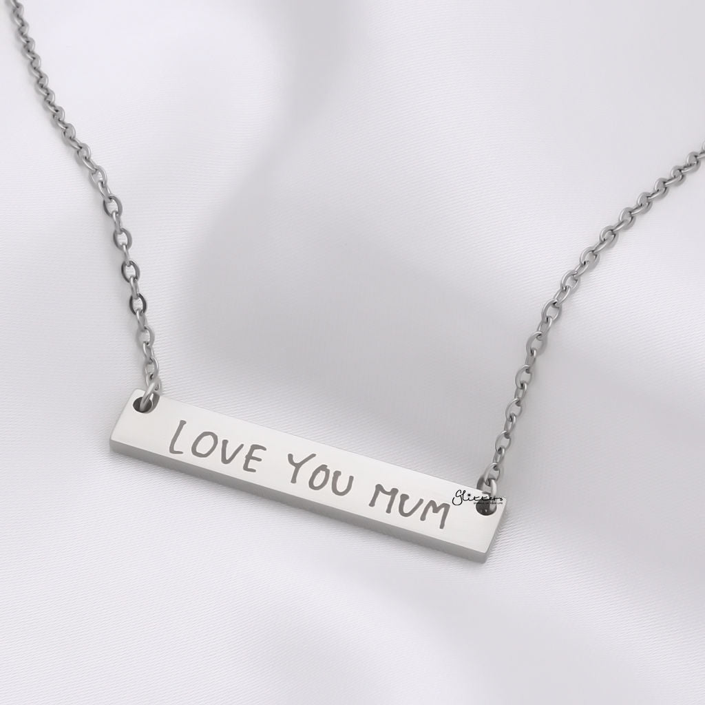 Personalised Horizontal Bar Necklace - Actual Handwriting-Personalised Necklaces-1-Glitters