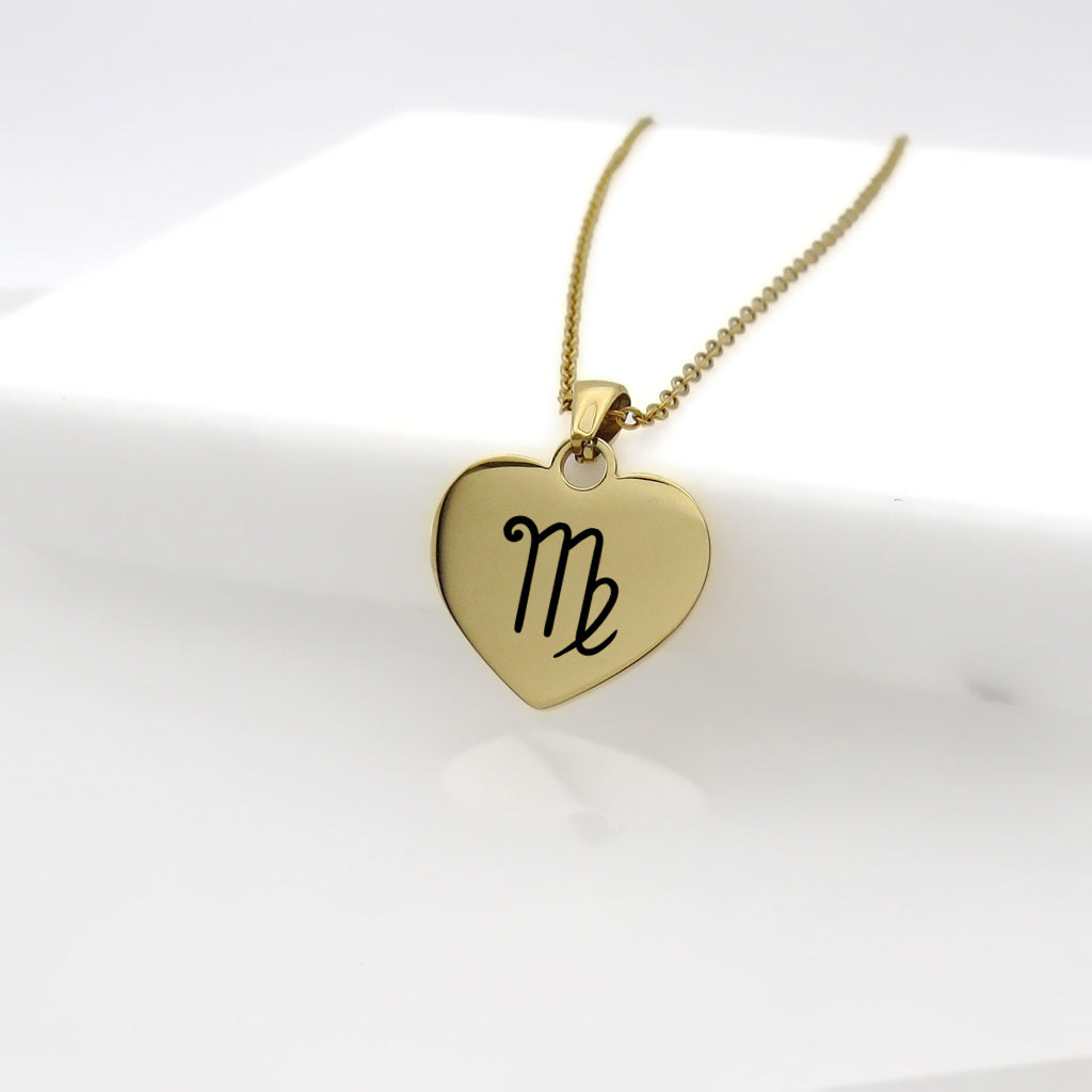 Engravable Stainless Steel Plain Heart Pendant Necklace-Personalised Jewellery-6-Glitters