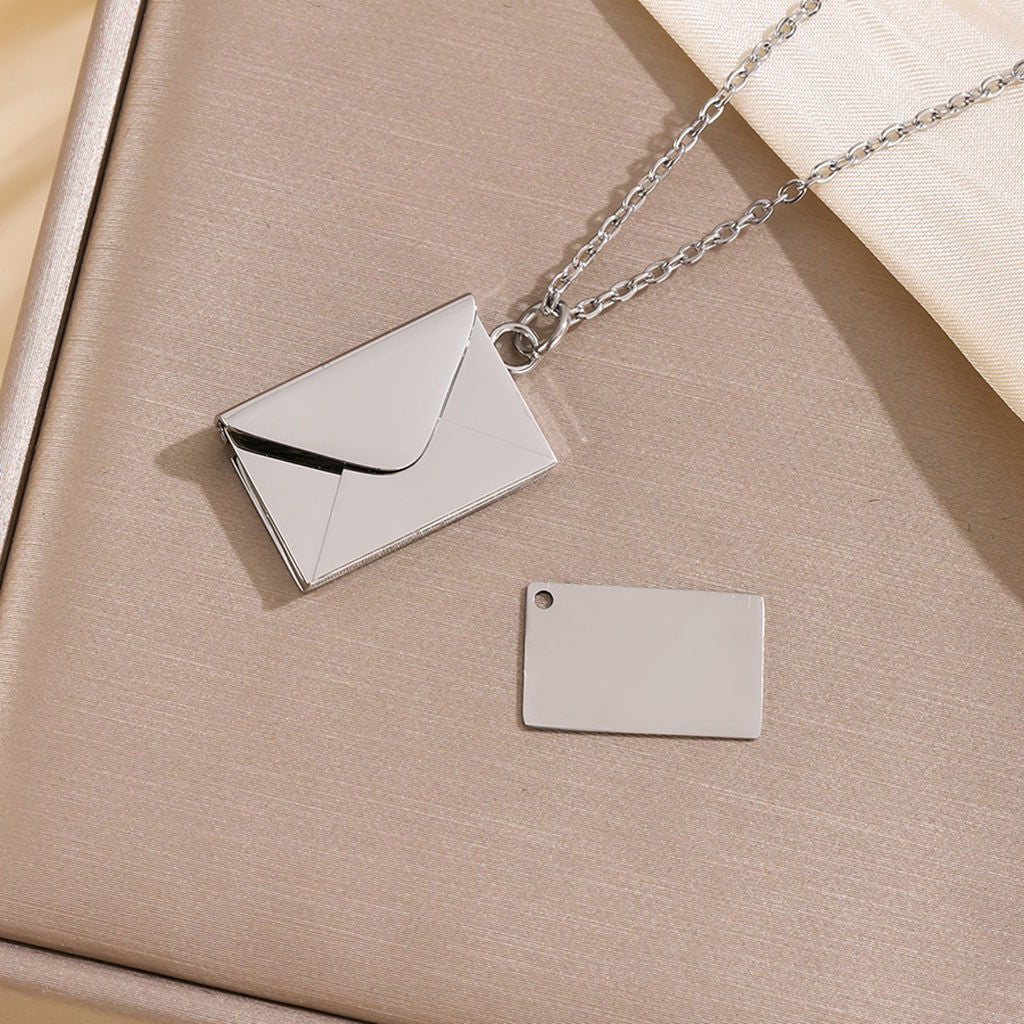 Personalised Envelope & Letter Necklace-Personalised Necklaces-5-Glitters