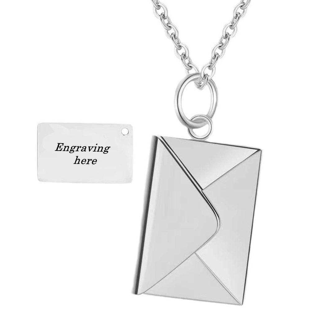 Personalised Envelope & Letter Necklace-Personalised Necklaces-3-Glitters