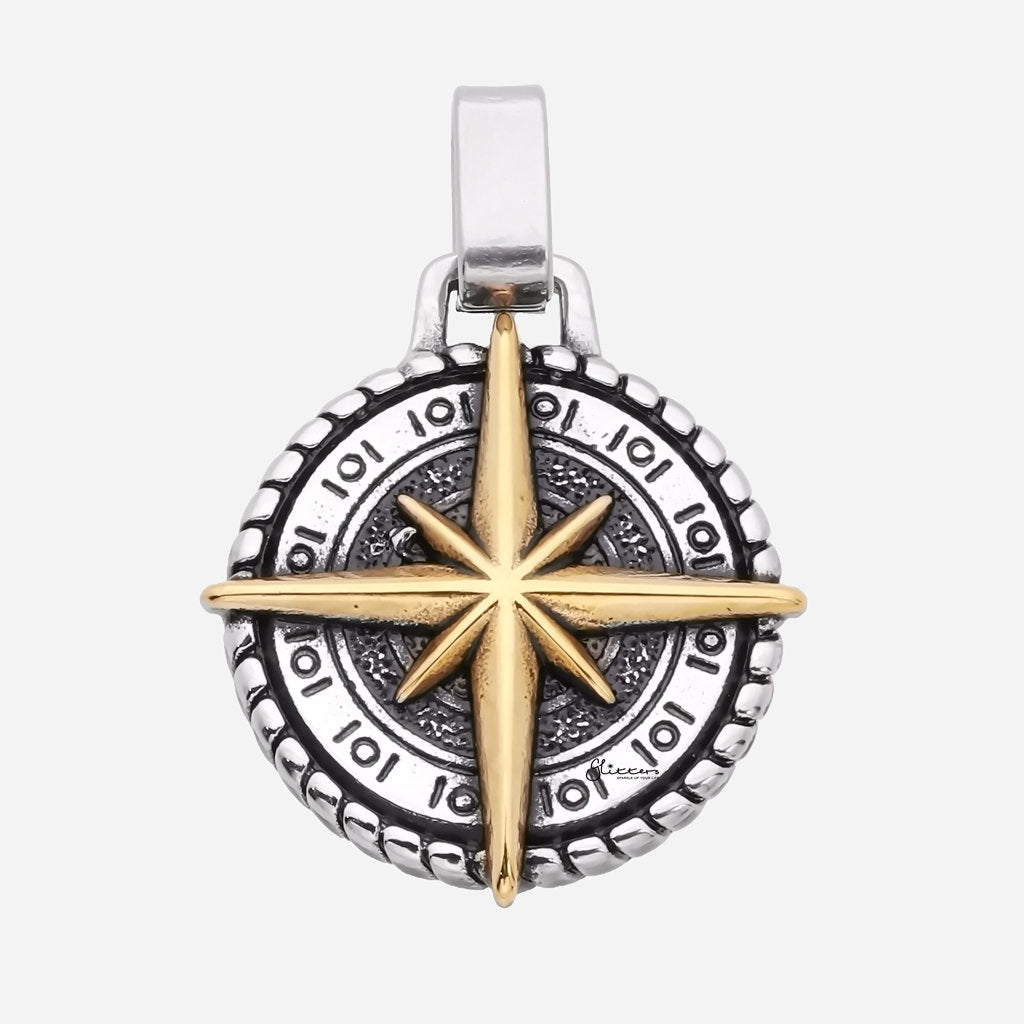 Stainless Steel Two Tone Northstar Pendant-Pendants-1-Glitters