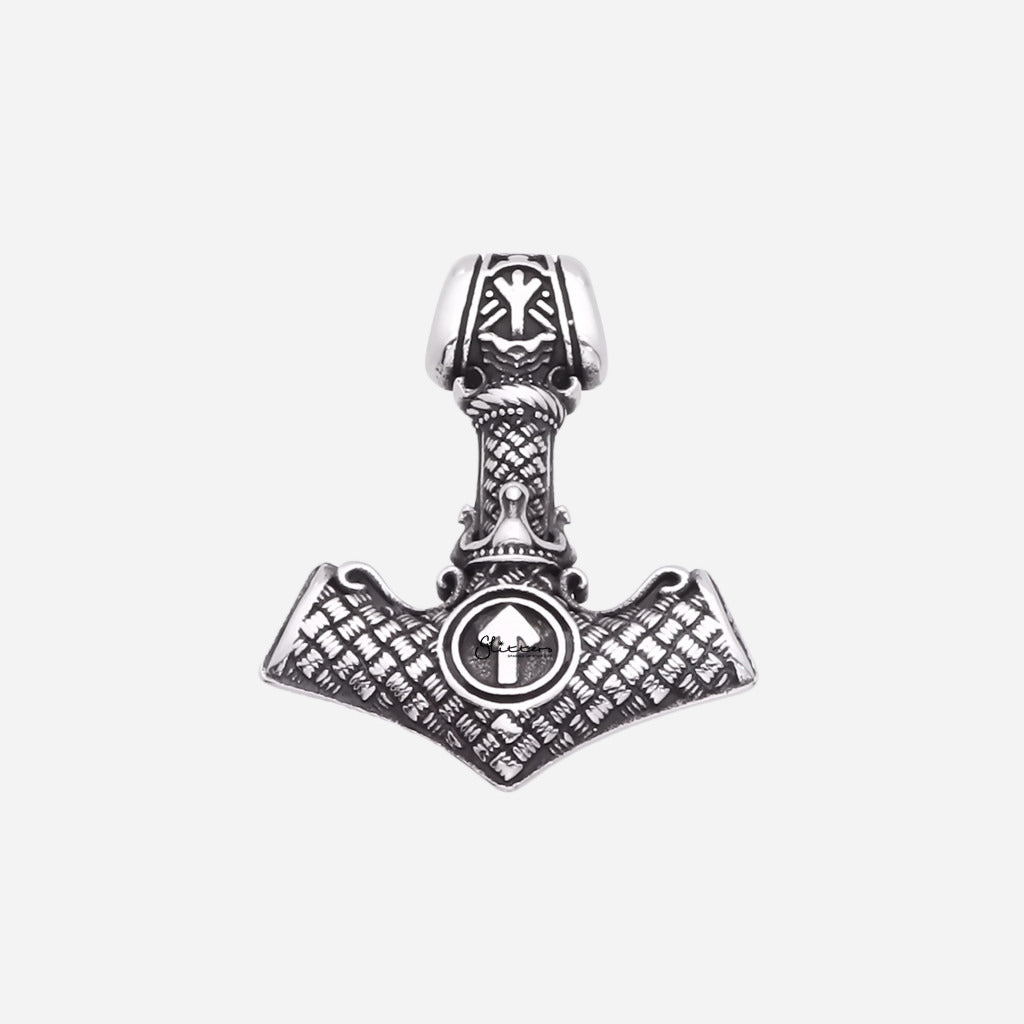 Stainless Steel Thor's Hammer Pendant-Pendants-1-Glitters