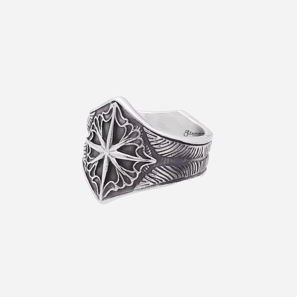 Stainless Steel Compass Ring-Stainless Steel Rings-2-Glitters