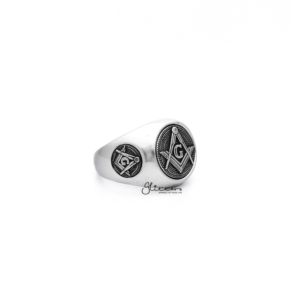 Stainless Steel Masonic Casting Men's Ring-Jewellery, Men's Jewellery, Men's Rings, Rings, Stainless Steel, Stainless Steel Rings-SR0247_1000-02-Glitters