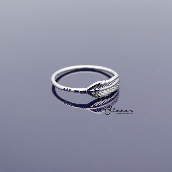 Sterling Silver Feather Women's Rings-Jewellery, Rings, Sterling Silver Rings, Women's Jewellery, Women's Rings-SSR0040_03-Glitters