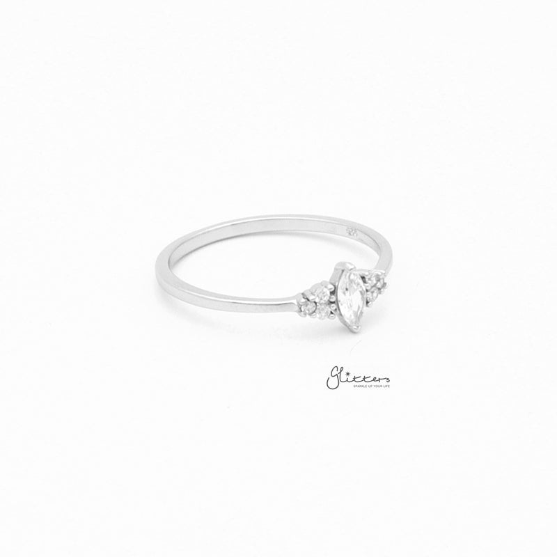 Sterling Silver Rhombus Cut CZ Ring-Cubic Zirconia, Jewellery, Rings, Sterling Silver Rings, Women's Jewellery, Women's Rings-SSR0058-3_800-Glitters