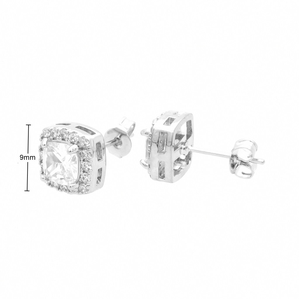 Iced Out CZ Paved Square Stud Earrings-Cubic Zirconia, earrings, Hip Hop Earrings, Iced Out, Jewellery, Men's Earrings, Men's Jewellery, Stud Earrings, Women's Earrings, Women's Jewellery-er1561-s1_1_New-Glitters