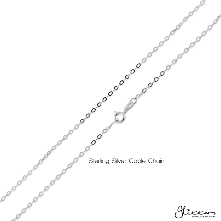 Personalized Sterling Silver Name Necklace-Old English - Jewellery - name necklace - Necklaces - Personalized - Silver name necklace - flat_Cable_Chain-02_8cb70a62-3bbf-4095-b9f5-717dafe7e3dc - Glitters NZ